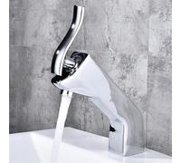 Wash Basin Hot and Cold Single Hole Toilet Bathroom Faucets Brass Deck Mounted Water Tap,Sink Faucet, White, cy-0111 Kitchen taps for Sink