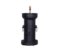 Wash Basin with Faucet, Fire Hydrant American Retro Style Iron Art Floor-Standing Sink for Indoor and Outdoor (Color : Red Copper) (Matte Black Small)