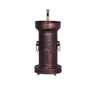 Wash Basin with Faucet, Fire Hydrant American Retro Style Iron Art Floor-Standing Sink for Indoor and Outdoor (Color : Red Copper) (Red Copper Small)
