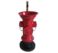 Wash Basin with Faucet, Fire Hydrant American Retro Style Metal Iron Art Floor-Standing Sink for Indoor and Outdoor (Color : Red Black) (Red Black)