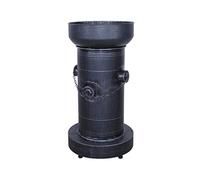 Wash Basin with Faucet, Retro Fire Hydrant American Style Iron Sink for Indoor and Outdoor (Color : Red Copper) (Silver)