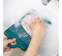 Wash Board for Hand Washing Clothes Thickened Laundry Washboard Green 7.1x12.0in Household Plastic Clothes Laundry Tool for Students