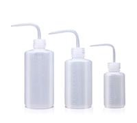 Wash bottle, 3 Pack LDPE Squeeze Bottles, Safe Plastic Low Density Polyethylene Watering Bottle Tattoo Wash Bottle with Narrow Mouth for Chemistry, Industry, 500ml, 250ml,150ml