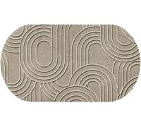 Wash+Dry Door Mat Sand Twist 50 x 90 cm Beige | Rimless, inside and outside, washable
