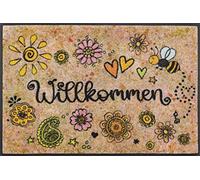 Wash+Dry Door Mat with German Text Bring Glück herein (Bring Glück herein) 50 x 7