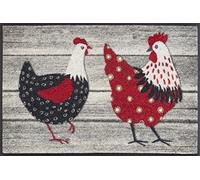 Wash+Dry Chicken Farm Door Mat, 40 x 60 cm, Washable for Indoor and Outdoor Use