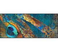 Wash+Dry Exotic Pavo Door Mat, 60 x 140 cm, Washable for Indoor and Outdoor Use