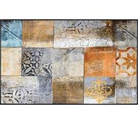 Wash+Dry Tilea Door Mat, 75 x 120 cm, Washable for Indoor and Outdoor Use, Brown