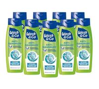 Wash & Go 2 in1 Anti Dandruff Shampoo and Conditioner - 290ml (Pack of 9 Bottles)