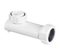 Wash Hand Basin Space Saver with Self-Closing Waste Valve White 32 x 32mm, Pack of 1