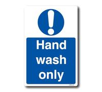 Wash Only Kitchen Safety Signs Metal Warning Sign 8x12 inches