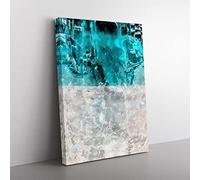 Wash Over Me In Abstract Modern Canvas Wall Art Print Ready to Hang, Framed Picture for Living Room Bedroom Home Office Décor, 76x50 cm (30x20 Inch)