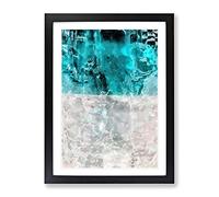 Wash Over Me In Abstract Modern Framed Wall Art Print, Ready to Hang Picture for Living Room Bedroom Home Office Décor, Black A3 (34 x 46 cm)