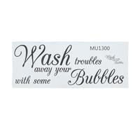 Wash Your Troubles with Some Bubbles Wall Sticker Removable Peel Wall Decal Home Decor Art Murals