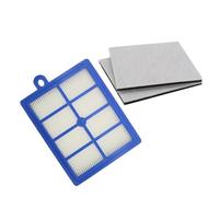 Washable 1PCS Dustproof Hepa Filter H12 H13+2PCS Motor Cotton Filter, Compatible For Philips Electrolux AEG Vacuum Cleaner Replacement Parts