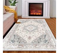Washable 5x7 Area Rugs Non Slip 5x7 Rug Low Pile Rug Floor Carpet Area Rug Soft Area Rug for Living Room Bedroom Dinning Room Kitchen Indoor