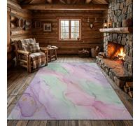 Washable Abstract Fluid Ink Metallic Veins Rugs for Living Room Modern Light Luxury | Carpet for Bedroom Kitchen Office Hallway Entryway Non-Slip Soft Stain-Resistant Easy to Clean, 180 x 240 cm