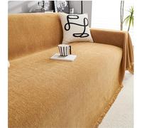 Washable and Breathable Sofa Cover, Couch Covers, 3 Seater Sofa Cover, Sofa Slipcovers with Cat-Scratch Resistant Chenille for Sectional Sofa, Loveseat, 2 3 4 Seater, Futon(Light Brown,90 x 90CM)