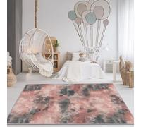 Washable Area Rugs 140 x 200 cm, Soft Flannel Non-Slip Stain Resistant Low Pile Non-Shedding Rose Charcoal Gray Print Area Rugs Surrealism Texture theme, Carpet for Bedroom Dining Room