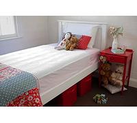 Washable Bed Protector/Pad with Tucks, White - Pack of 1