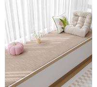 Washable Bench Cushion for 2-3 Seater Indoor Furniture Non-slip Bay Window Pad for Piano & Porch Windowsill (110x70x2cm Khaki) - Stylish Comfort Solution