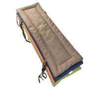 Washable Bench Cushion for Bay Window Rectangular Indoor Furniture Pillow for 2 & 3 Seater Sofas Dining Chair Cushion with Ties 155 x 50 x 2 cm Blue