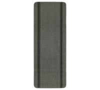 Washable Bordered Dark Grey Rug | 116D - 67X180 cm