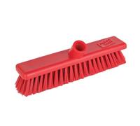 Washable Broom Head, 30cm and 45cm, Soft Bristles, Blue Green Red Yellow, Synthetic Bristles, All Floor Types (RED, 45CM)