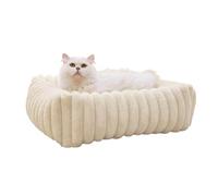 Washable Cat Bed - 24 x 20 x 7 Inch Large Plush Cushion, Removable Machine Washable Pet Mat, Kitten Sleeping Mat for Indoor Use | Home Balcony, Office Floor, Travel Crate, Living Room