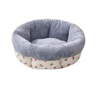 Washable Cat Bed, Cozy Pet Bed, Calming Warm Round Bed, Compact Round Donut Cats Beds, 15.75 Inches, Gray, Small, Medium, 1 pc, Cat Bed All Seasons Warm with Non Slip Bottom for Small Puppy