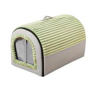 Washable Cat House Tent Bed | Indoor Puppy Kitty Cave Hut Small Animal Nest | Removable Fleece Cushion Mattress - Soft Plush Teepee, Portable Pet Sleeping Kennel Home Living Room Bedroom Play Area Hideou