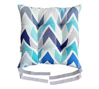 Washable Chair Cushion for Dining Chairs 36 x 36cm Soft Seat Pads with Ties Comfortable Seat Cushions for Garden Chairs Indoor Outdoor Cushions Hollow Conjugated Filling [Design 8, 1pc]