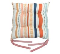 Washable Chair Cushion for Dining Chairs 36 x 36cm Soft Seat Pads with Ties Comfortable Seat Cushions for Garden Chairs Indoor Outdoor Cushions Hollow Conjugated Filling [Design 11, 1pc]