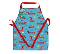 Washable children's apron Rex London Sunny Sausage Dog Bleu 41,2x61x0,5 cm