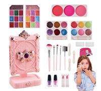 Washable Children's Makeup Set - Princess Vanity Set | Realistic Makeup Toy Kids - Creative Beauty Sets Play for Christmas and Birthdays, Fun Educational Gift for Girls