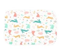 Washable Cotton Diaper Change Pad with Cartoon Design | Portable Reusable Mat, Double Sided Usable, Bright Colours, for Caregivers, , Travel and Stroller Use