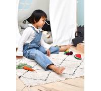 Washable Cotton Rug, Mini Berbere Black & White - LORENA CANALS printed white