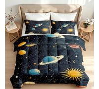 Washable Coverless Duvet Double Planet Space No Cover Duvet