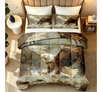 Washable Coverless Duvet Single Bald Eagle No Cover Duvet