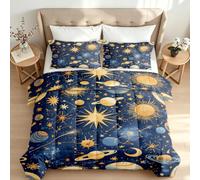 Washable Coverless Duvet Single Celestial Star Sun No Cover Duvet