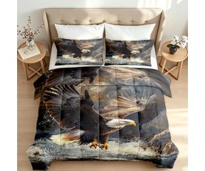 Washable Coverless Duvet Super King Bald Eagle No Cover Duvet