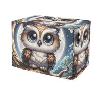 Washable Cute Owl with Big Eyes Dog Crate Covers Universal Size Fit Cage Cover for Indoor Pets Large