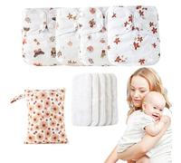 Washable Diapers for Baby - Adjustable Reusable Baby Cloth Diapers with 4 Inserts & 1 Wet Bag | Breathable Absorbent Liners, Leak-Proof Eco-Friendly Nappy Alternative for New Born Toddler Use