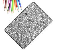 Washable DIY Coloring Blanket - 59x39in Colour Your Own Sofa Throw, Art Craft Activity For Adults & Kids. Perfect For Holiday, Birthday, Craft Lovers, Home Decoration, Living Room, Bedroom.