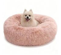 Washable Dog & Cat Bed for Ultra Large Small Medium Size Pet, Calming Donut Round Cute Warming Mat House Supply Indoor, 8 Sized Deal Necessity Essential Furniture for Boy Girl Puppy Kitten kitty