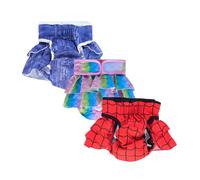 Washable Dog Diapers Female,Reusable Dog Diapers Female,Washable Diapers（3 Pieces * M Size，Waist Circumference Between 15-21.5 inches）