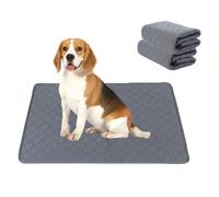 Washable Dog Mat Pee Pads, 2 Pack Reusable Dog Training Pads, Instant Water Absorbent Waterproof Dog Urine Mat, Fast Drying Reusable Puppy Pads, Pet Birthing Mat and Playpen Mat for Dogs and Cats (M)