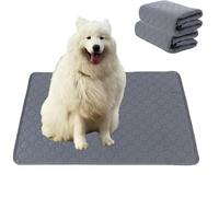 Washable Dog Mat Pee Pads, 2 Pack Reusable Dog Training Pads, Instant Water Absorbent Waterproof Dog Urine Mat, Fast Drying Reusable Puppy Pads, Pet Birthing Mat and Playpen Mat for Dogs and Cats (L)