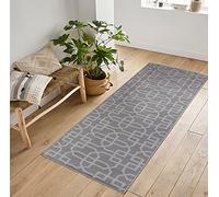 Washable Door Mat Kitchen Mats Non Slip Cubed Trellis Design Hall Runner- Indoor Door Mat - Hallway-Passage Corridor Doormats - Floor Mat Dark Grey-siam