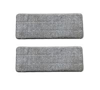 Washable Durable Replacement Microfiber Pads Dust Push Mop Cleaning Supplies Cloth for Flat Squeeze Mop 33X12CM(As Shown 2Pcs)